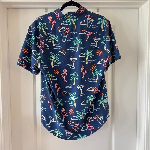 534 Chubbies Button Up Polo Size Medium Color Blue - Picture 4 of 4